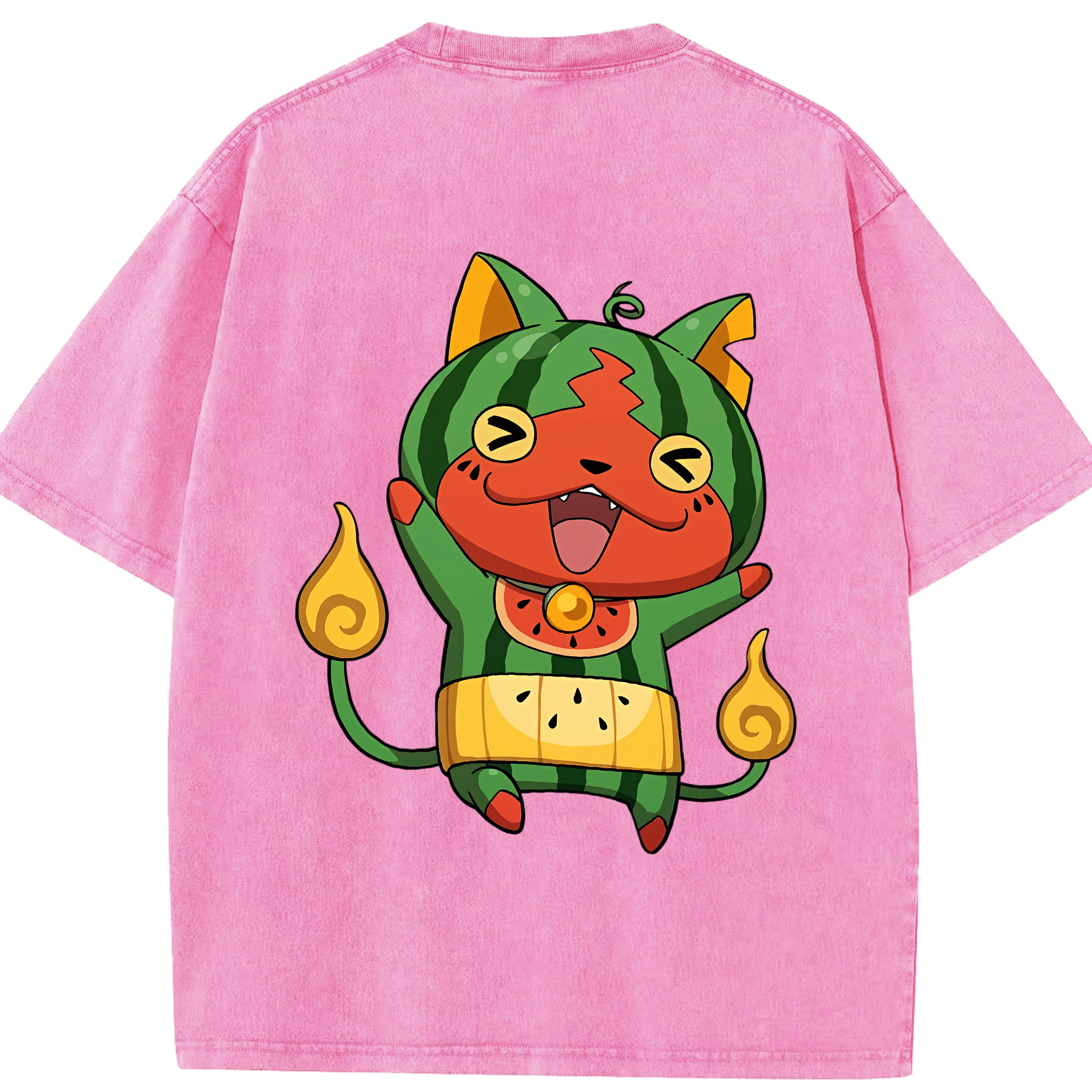 （画像用） 妖怪ウォッチ Yo-kai Watch 綿100% ヴィンテージ風 半袖Tシャツ（背面プリント）